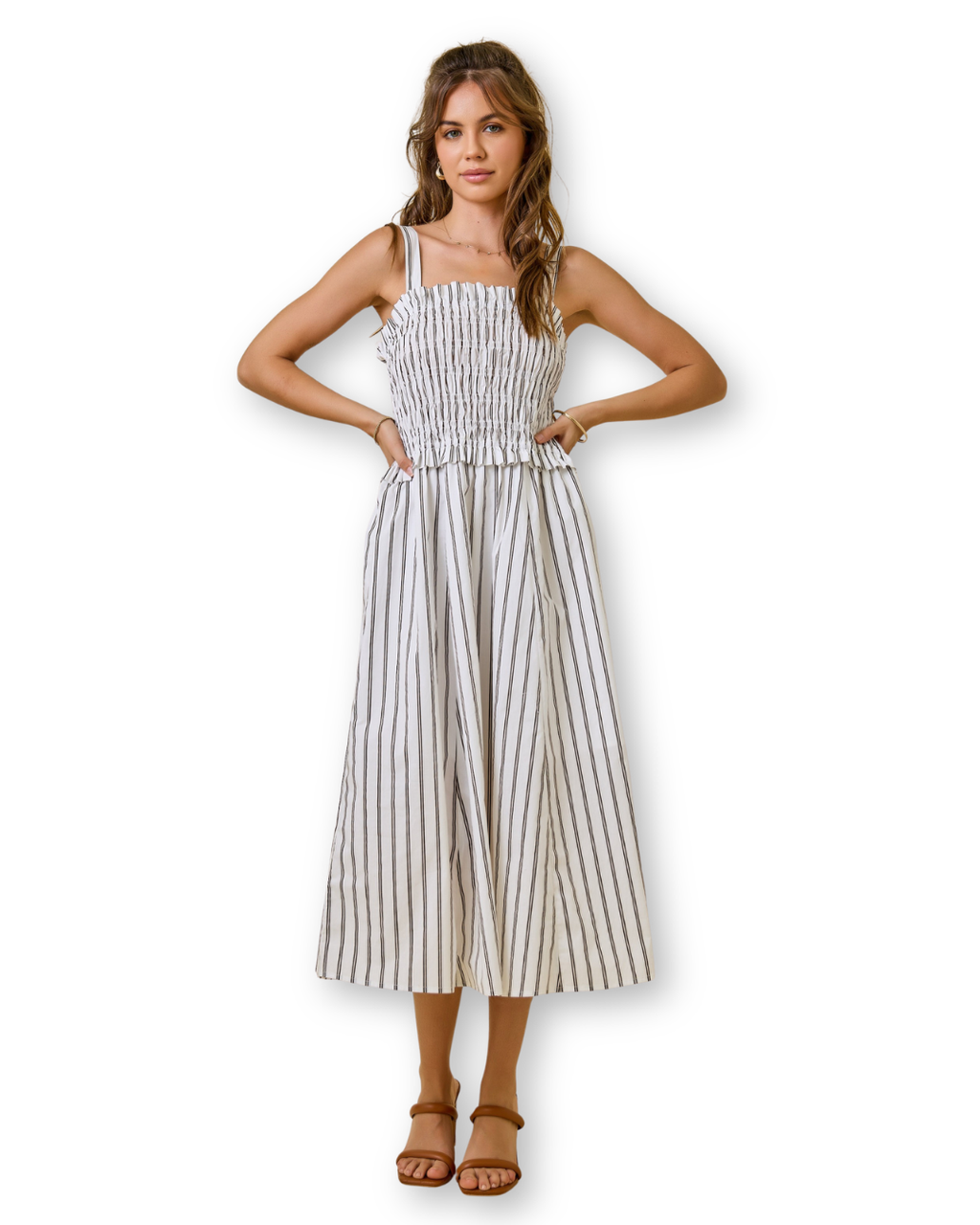 Sunday Stripe Midi Dress