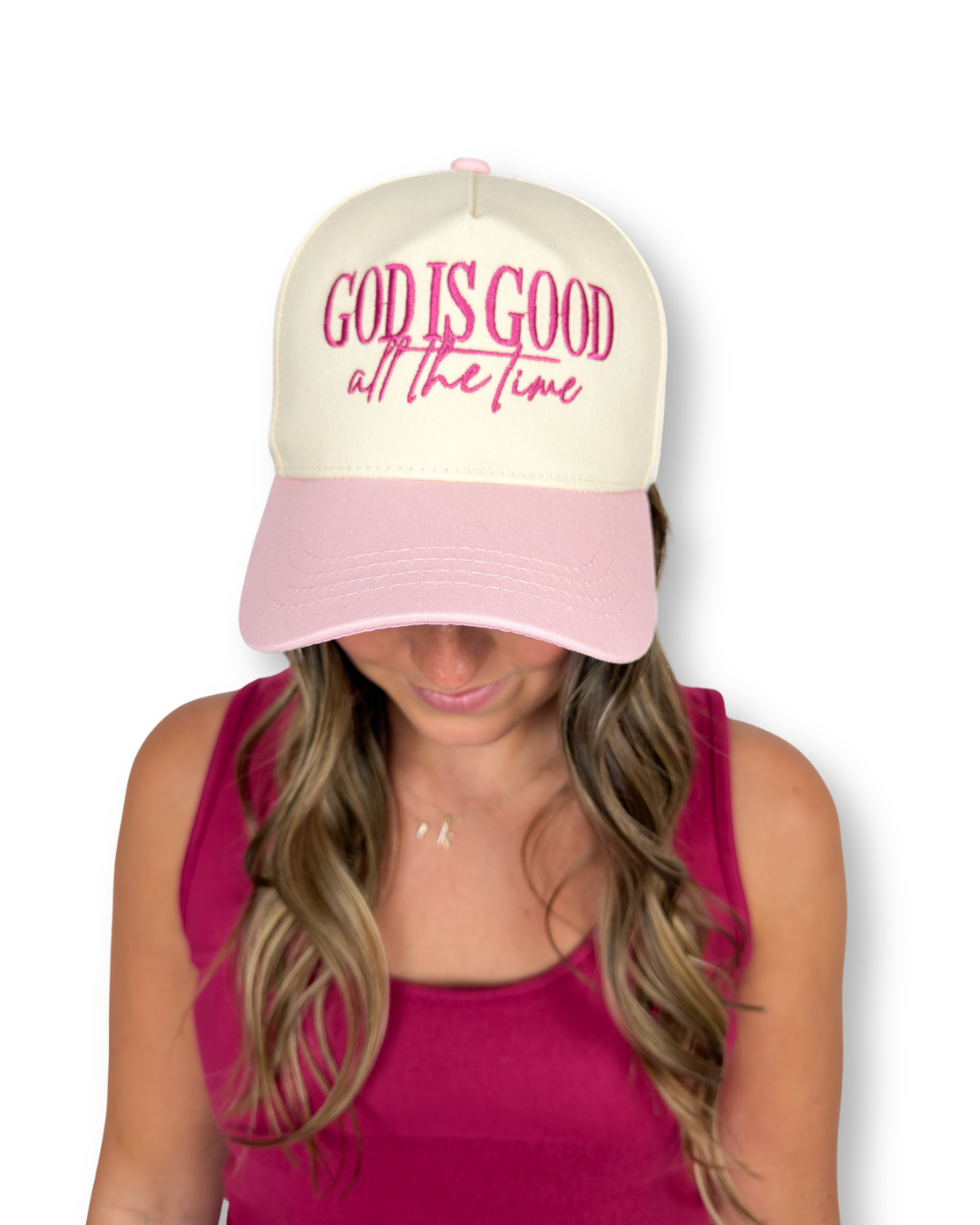 God is Good Pink Trucker Hat
