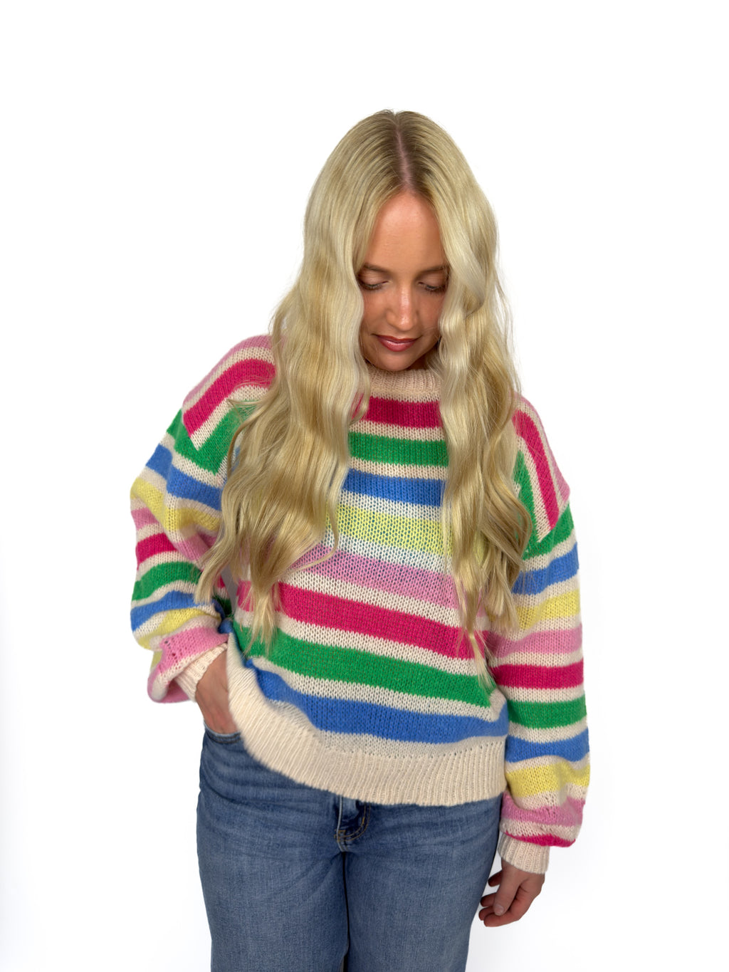 Easy Color Stripe Sweater