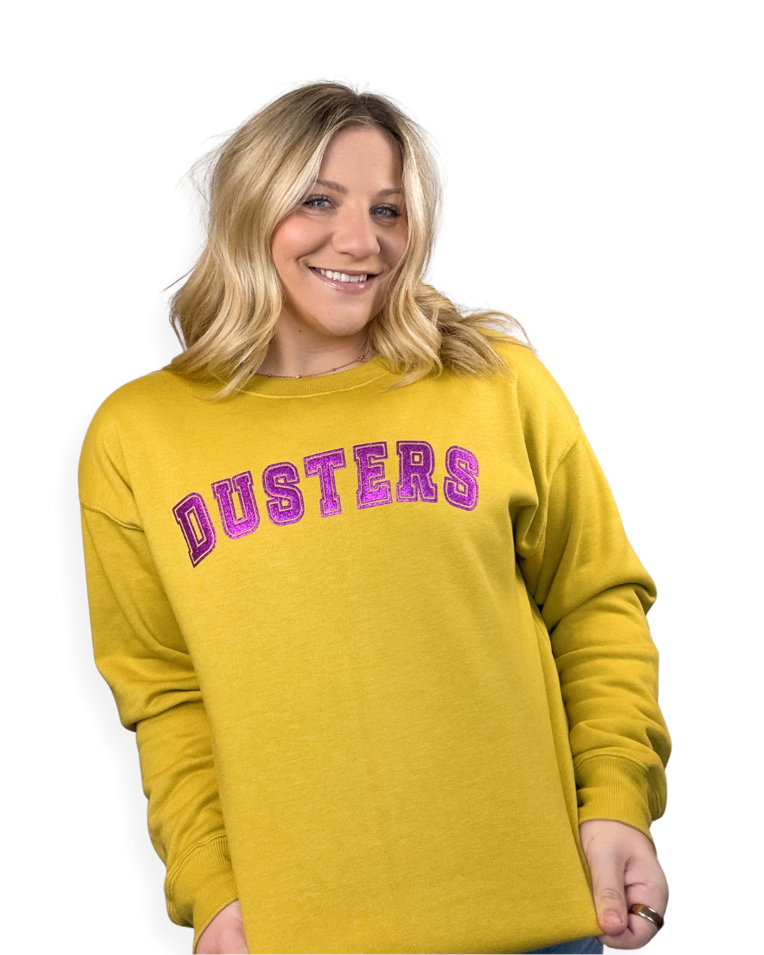 Mustard Dusters Puff Crewneck
