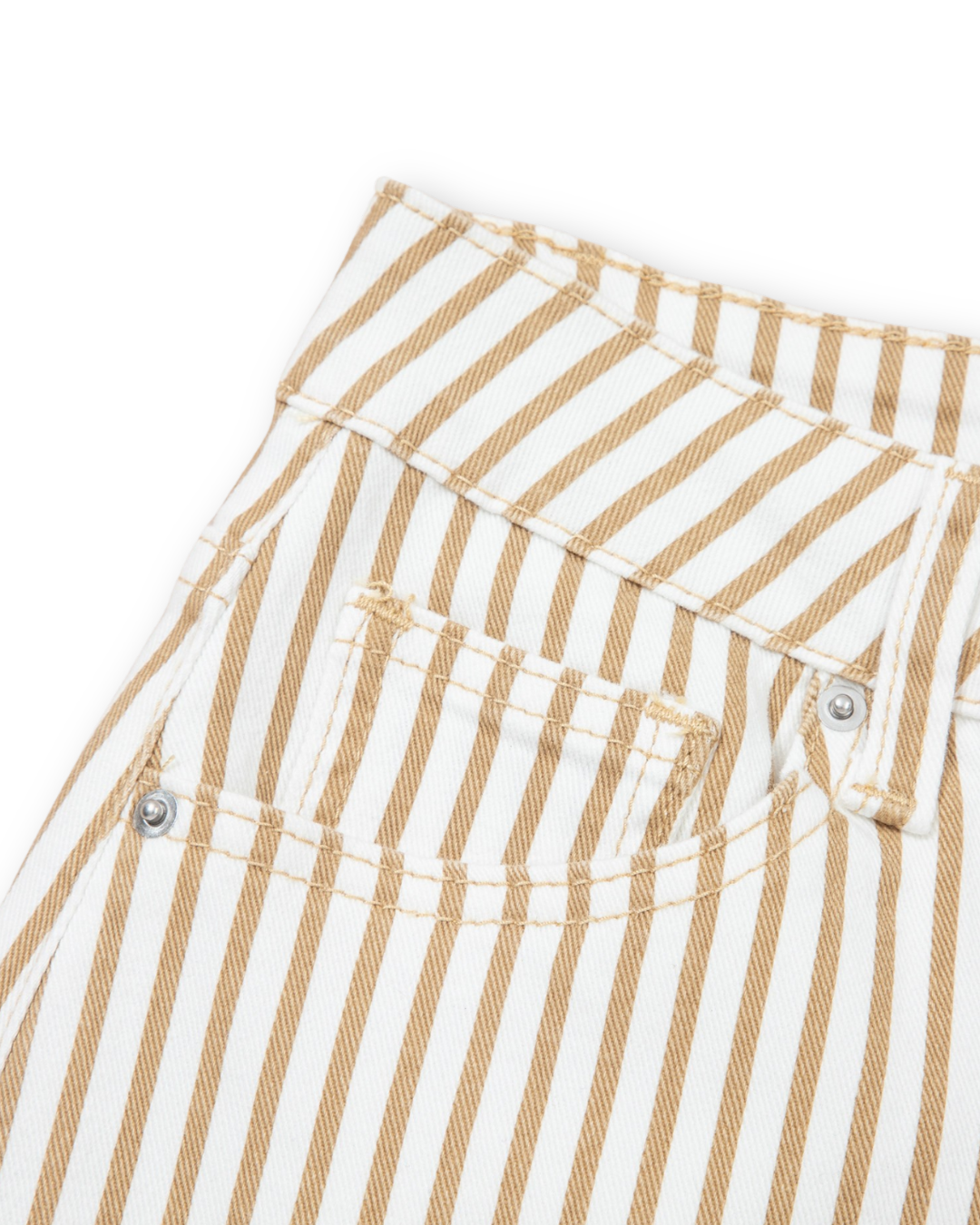 Warm Sand Stripe Barrel Jean
