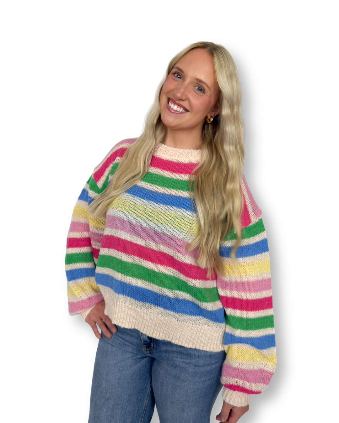 Easy Color Stripe Sweater