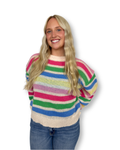 Easy Color Stripe Sweater