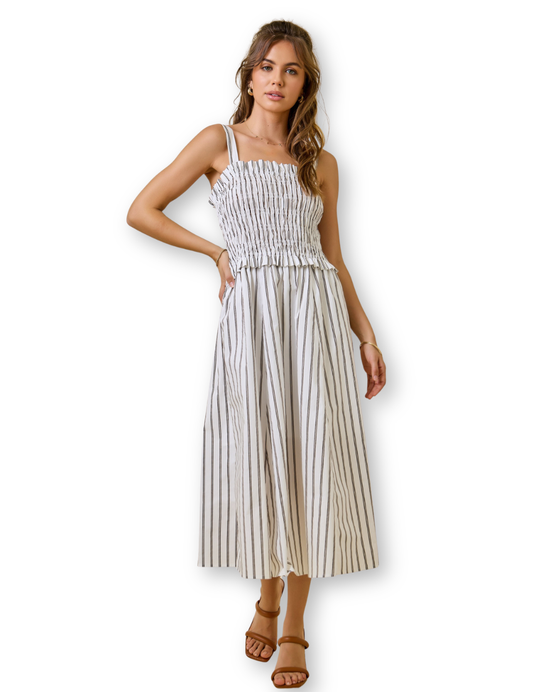 Sunday Stripe Midi Dress