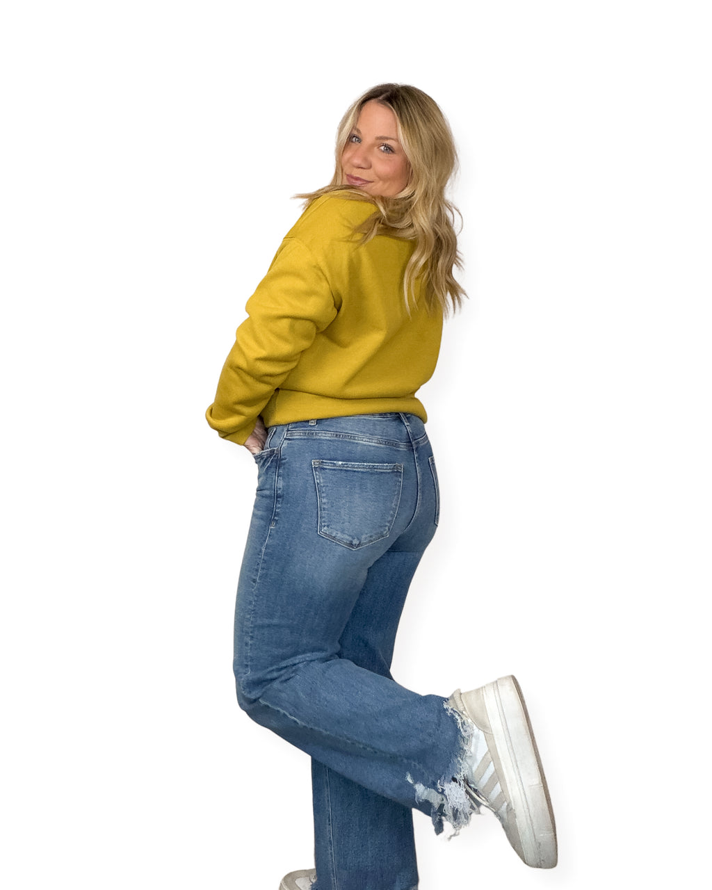 Everyday Asymmetrical Hem Straight Jean