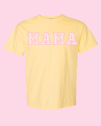 Pink Plaid MAMA Tee
